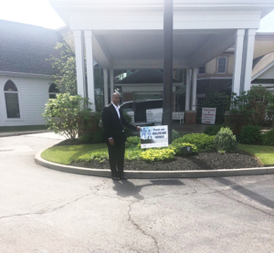 John Anderson with 360care Yard Sign